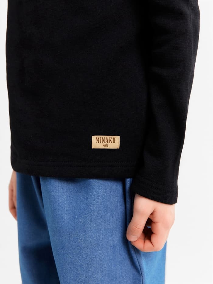 Водолазка детская MINAKU: Termo, чёрная, рост 110-116 см