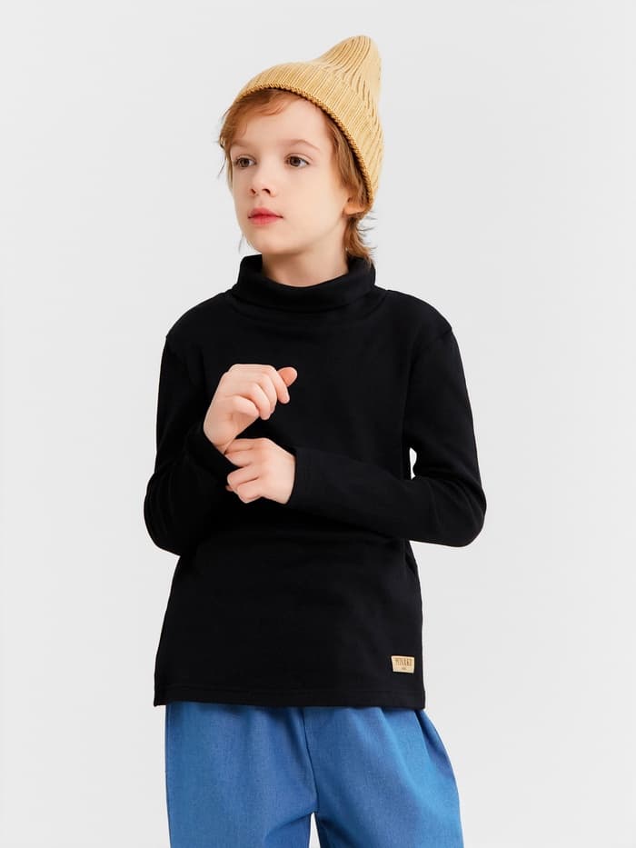 Водолазка детская MINAKU: Termo, чёрная, рост 110-116 см