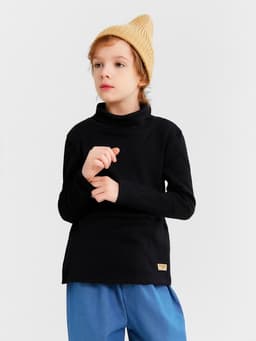 Водолазка детская MINAKU: Termo, чёрная, рост 140-146 см
