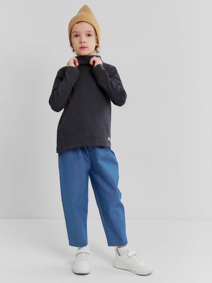 Водолазка детская MINAKU: Termo, тёмно-серая, рост 122-128 см