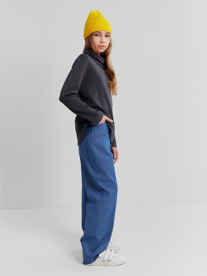 Водолазка детская MINAKU: Termo, тёмно-серая, рост 134-140 см