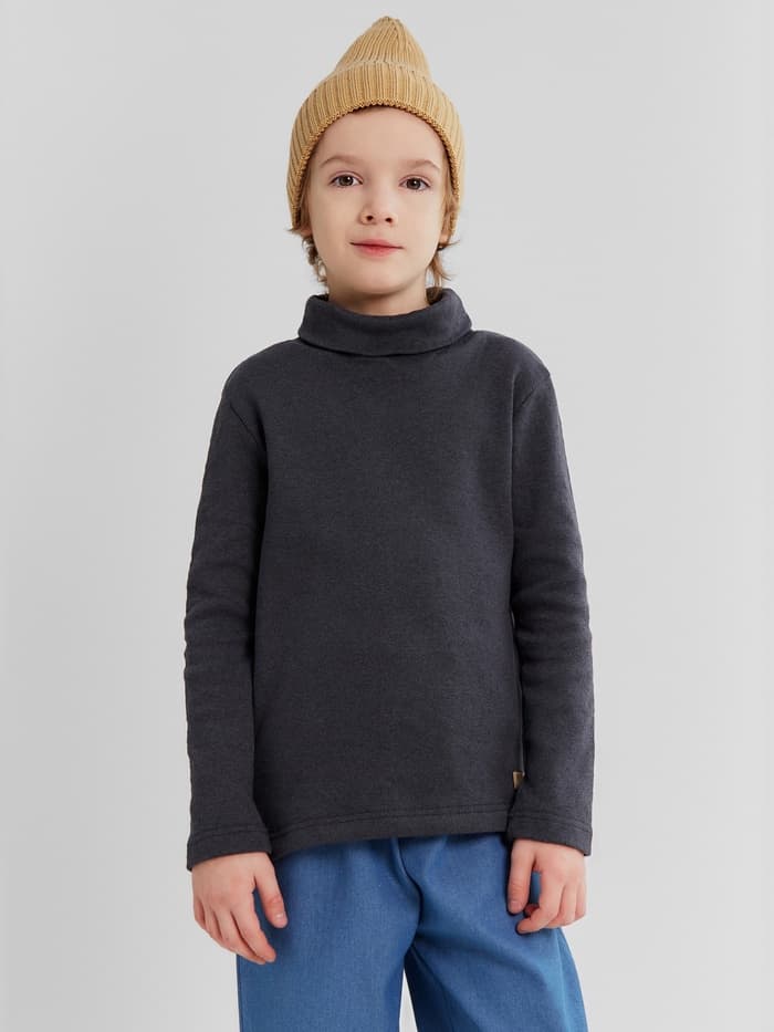 Водолазка детская MINAKU: Termo, тёмно-серая, рост 152-158 см