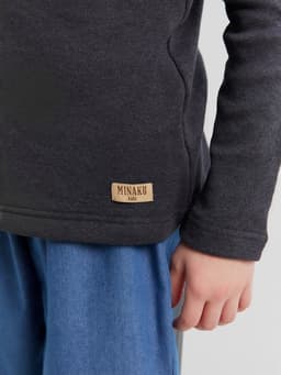 Водолазка детская MINAKU: Termo, тёмно-серая, рост 152-158 см