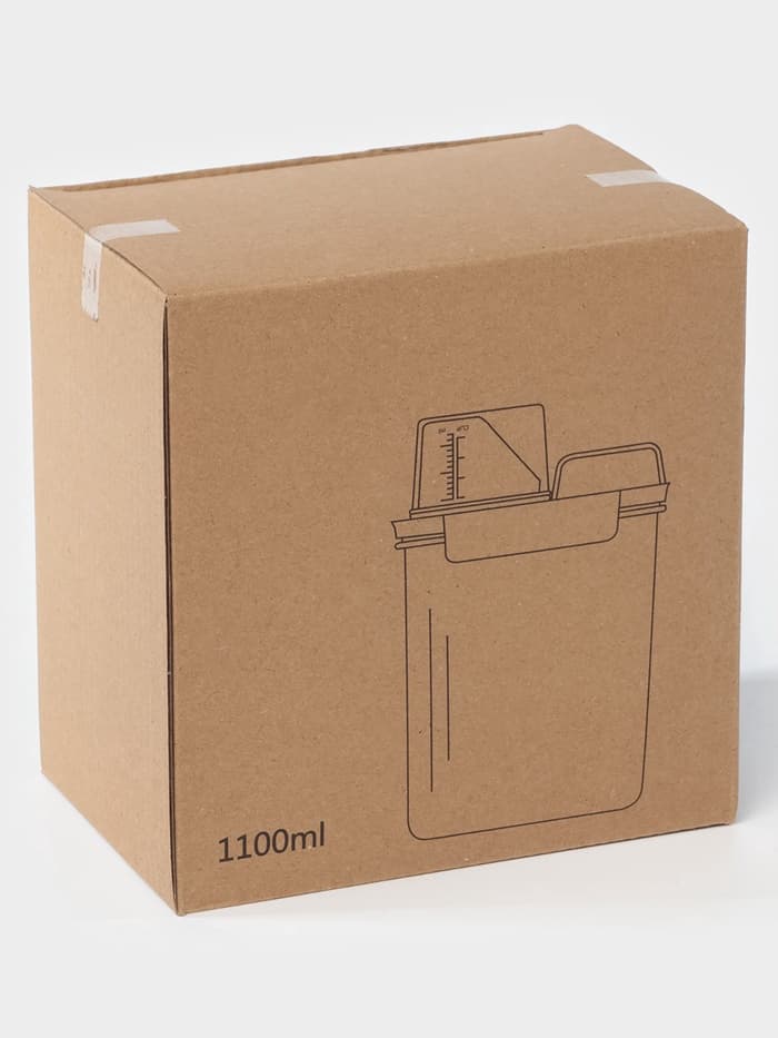 Контейнер для стирального порошка и кондиционера, с мерным стаканом, 1100 мл