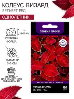 Семена цветов Колеус Визард Вельвет ред, 10шт