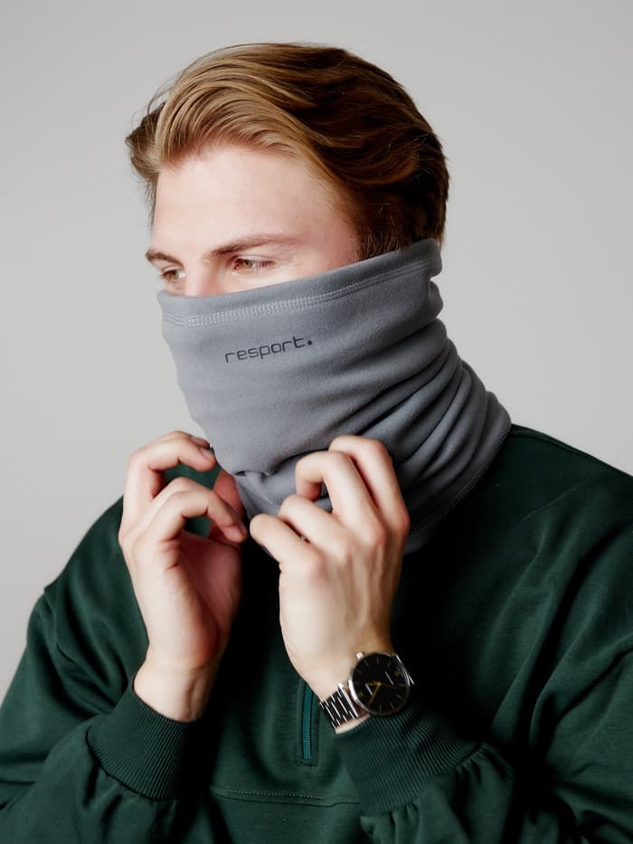 Шарф-маска утепленный, серая