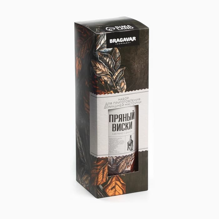 Подарочный набор для приготовления настойки «Пряный виски», набор трав и специй 19 г, бутылка 500 мл., инструкция