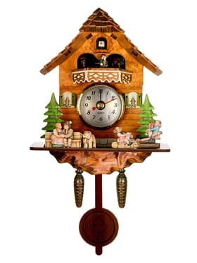 Часы настенные «Семейный очаг», бесшумные, плавный ход, с кукушкой, 23.5×12.8×5.5 см