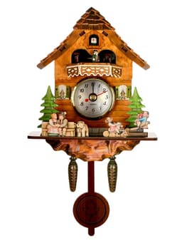 Часы настенные «Семейный очаг», бесшумные, плавный ход, с кукушкой, 23.5×12.8×5.5 см