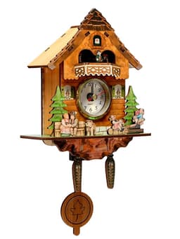 Часы настенные «Семейный очаг», бесшумные, плавный ход, с кукушкой, 23.5×12.8×5.5 см