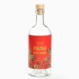 Подарочный набор для приготовления настойки «Рябина на коньяке», набор трав и специй 74 г, бутылка 500 мл., инструкция