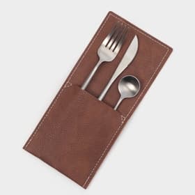 Конверт для столовых приборов Magistro, экокожа, 23.5×10.8 см, коричневый