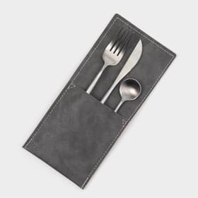 Конверт для столовых приборов Magistro, экокожа, 23.5×10.8 см, серый