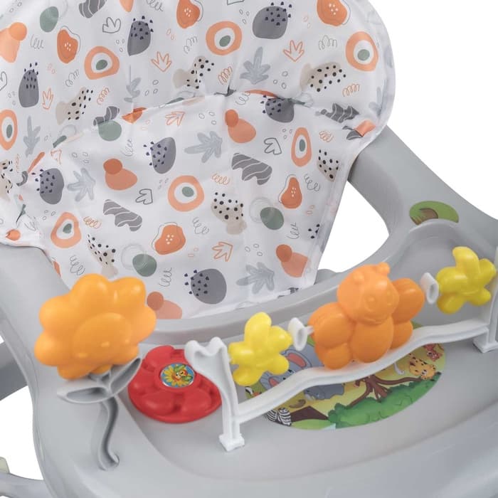 Ходунки «FLY С» 7 силиконовые колеса, музыкальная панель, серый