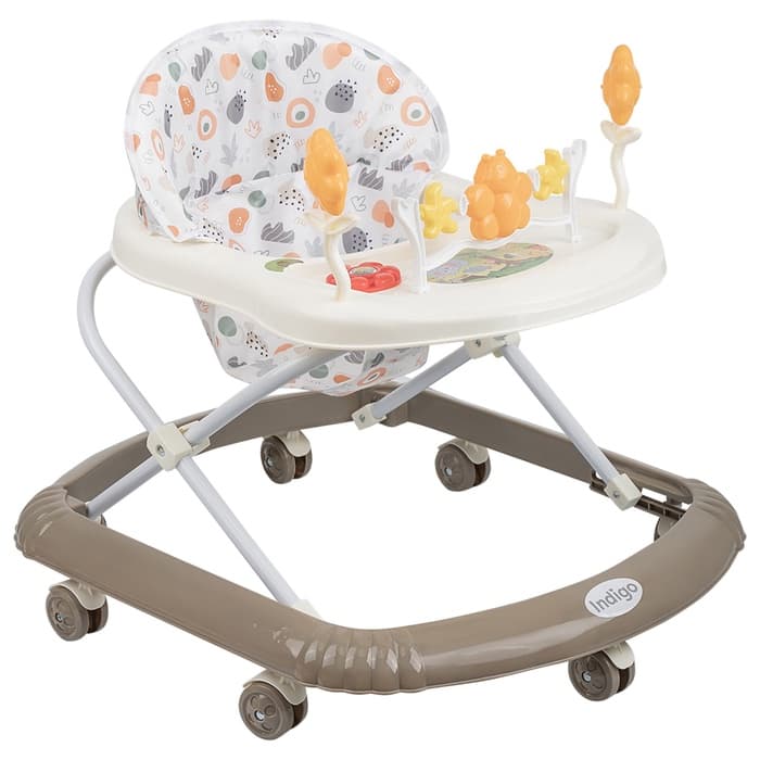Ходунки FLY, 7 колес, музыкальные, Indigo, бежевый