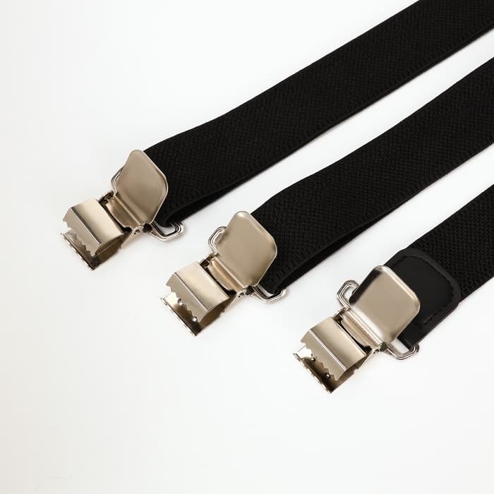 Подтяжки взрослые «Великан» для полных, ширина 3.8 см, чёрный