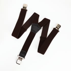 Подтяжки взрослые «Великан» для полных, ширина 3.8 см, тёмно-коричневый