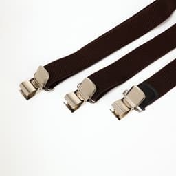 Подтяжки взрослые «Великан» для полных, ширина 3.8 см, тёмно-коричневый