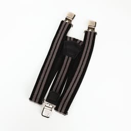 Подтяжки взрослые «Великан» для полных, ширина 3.8 см, чёрный/серый