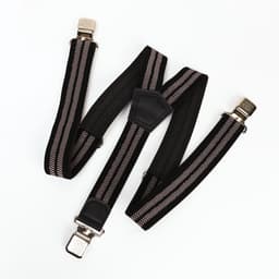 Подтяжки взрослые «Великан» для полных, ширина 3.8 см, чёрный/серый