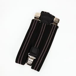 Подтяжки взрослые «Великан» для полных, ширина 3.8 см, чёрный/бежевый