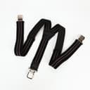 Подтяжки взрослые «Великан» для полных, ширина 3.8 см, чёрный/бежевый