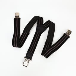 Подтяжки взрослые «Великан» для полных, ширина 3.8 см, чёрный/бежевый