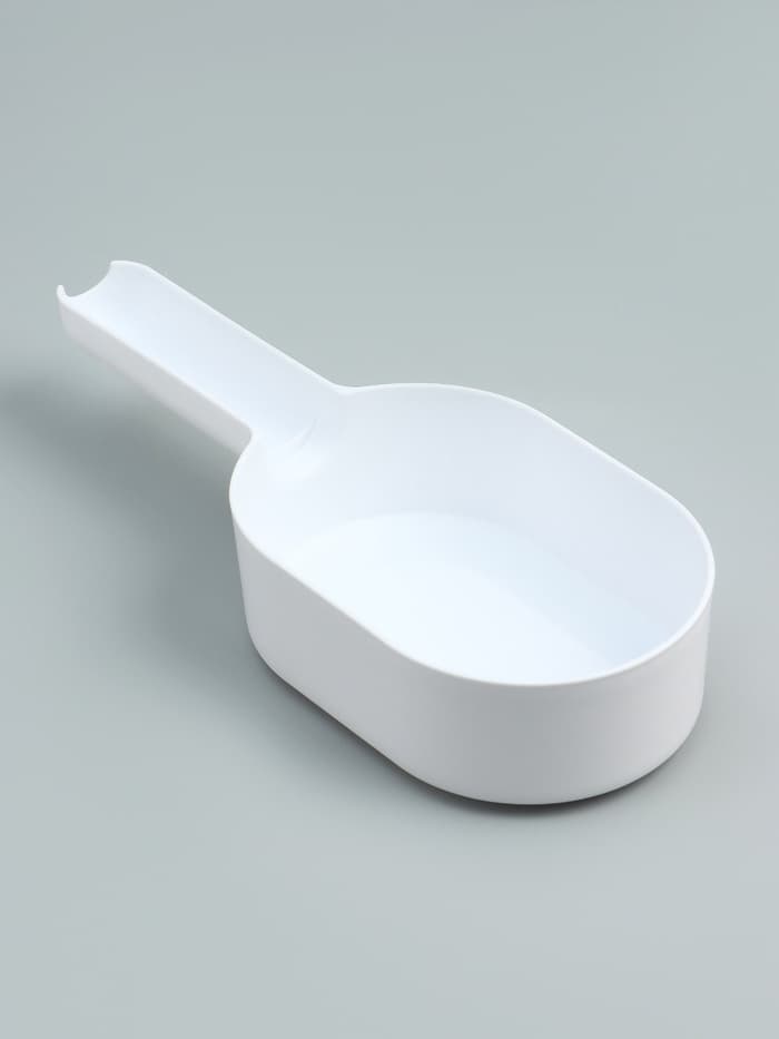 Совок для уборки за кошкой, 22×7×6 см, с подставкой, пластик, белый, оранжевый