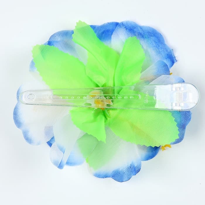 Гавайский набор зажим с голубым цветком, венок