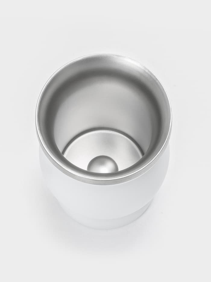 Калабас и бомбилья для приготовления чая Мате, 240 мл, с щёткой для чистки, нержавеющая сталь, белые