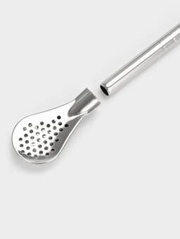 Калабас и бомбилья для приготовления чая Мате, 240 мл, с щёткой для чистки, нержавеющая сталь, белые