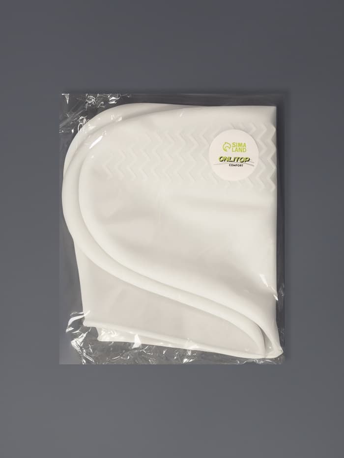 Чехлы для обуви, силиконовые, р-р L (40-44), 29 см, пара, белые