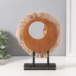 Фигурка полистоун «Золотая ящерица на плетёном кольце», 5×13.2×21.5 см