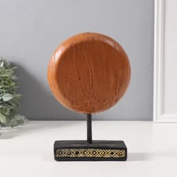 Фигурка полистоун «Две ящерицы на плетёном круге», золото, 5×12×20.5 см