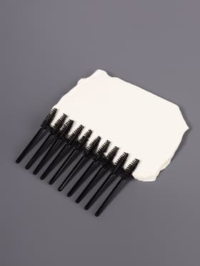 Щёточки для бровей и ресниц «МИНИ», набор - 10 шт., 7 см, чёрные