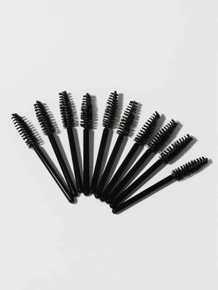 Щёточки для бровей и ресниц «МИНИ», набор - 10 шт., 7 см, чёрные