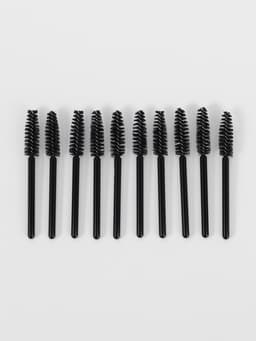 Щёточки для бровей и ресниц «МИНИ», набор - 10 шт., 7 см, чёрные