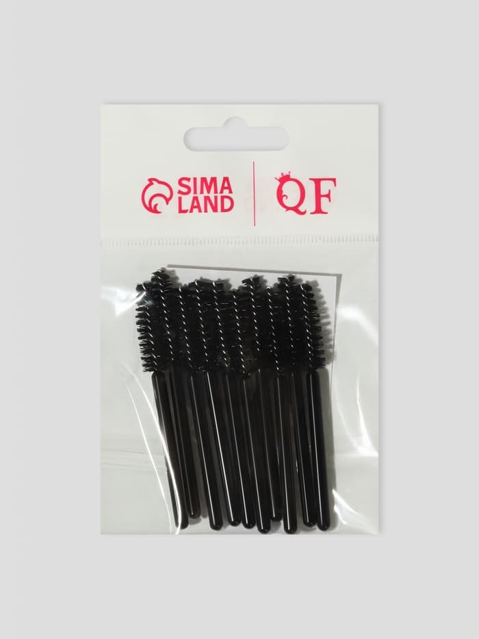 Щёточки для бровей и ресниц «МИНИ», набор - 10 шт., 7 см, чёрные