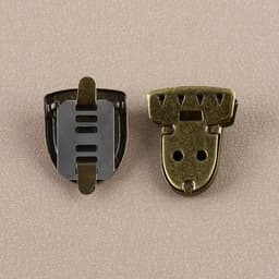 Набор для создания сумки, 4 предмета, карабины, цепочка, застёжка, цвет бронзовый