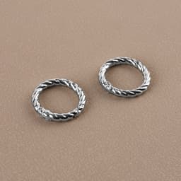 Набор для создания сумки, 4 предмета, кольцо-карабин - 2 шт., ручка, застёжка, белый, серебряный