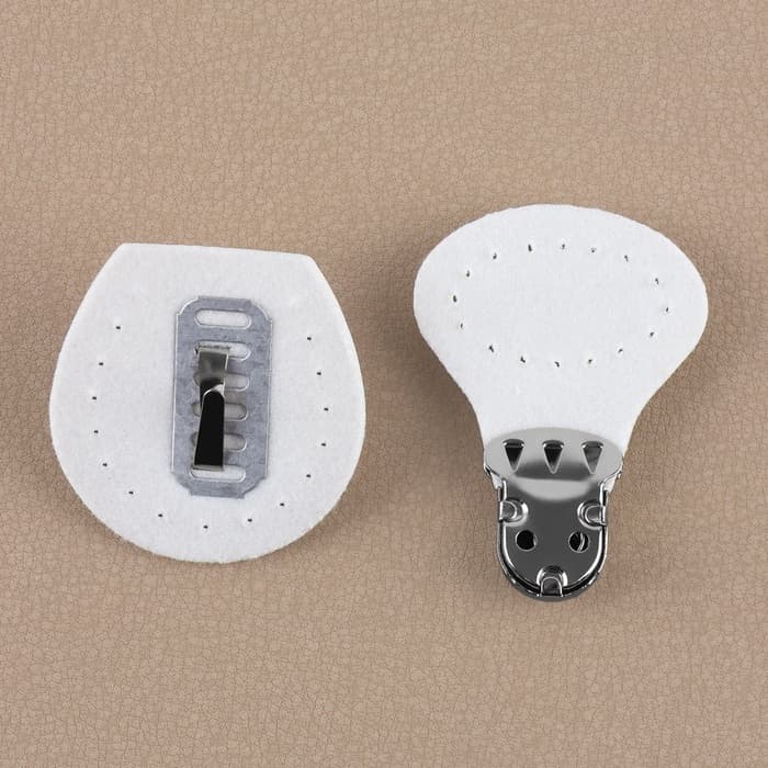 Набор для создания сумки, 4 предмета, кольцо-карабин - 2 шт., ручка, застёжка, белый, серебряный