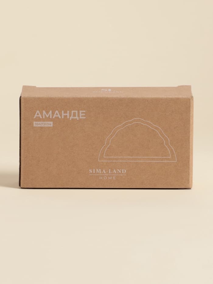 Салфетница SL Home «Аманде», 15×4×7.8 см, фарфор, белая