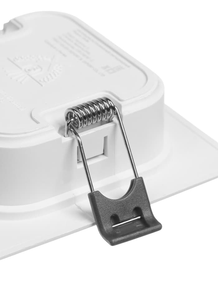 Светильник встраиваемый «Даунлайт», светодиодный, 5 Вт, 4000K, 475 Лм, 220 В, 90×25 мм, квадратный, белый