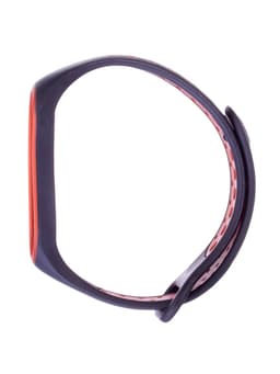 Ремешок для фитнес-браслета Mi Band 5/6/7 Luazon, с перфорацией, чёрный, красный