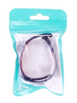 Ремешок для фитнес-браслета Mi Band 8/9 Luazon, с перфорацией, чёрный, красный