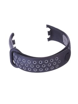 Ремешок для фитнес-браслета Mi Band 8/9 Luazon, с перфорацией, чёрный, серый
