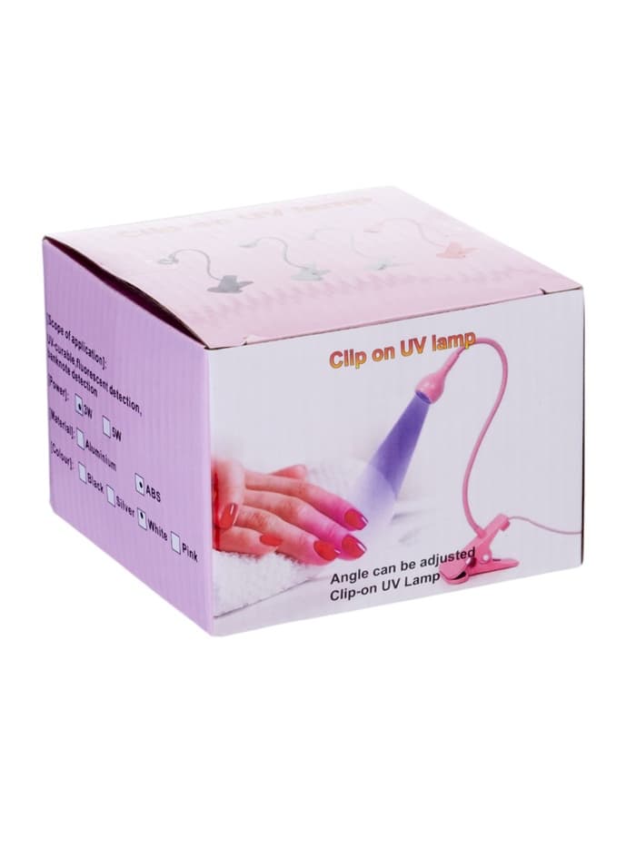 Лампа для маникюра, LED, на прищепке, 1 диод, 3 Вт, USB, белая