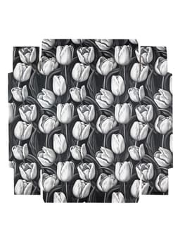 Коробка для цветов с вазой и пластиковыми окнами складная «Чёрно-белая эстетика», 23×30×23 см