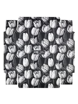 Коробка для цветов с вазой и пластиковыми окнами складная «Чёрно-белая эстетика», 23×30×23 см