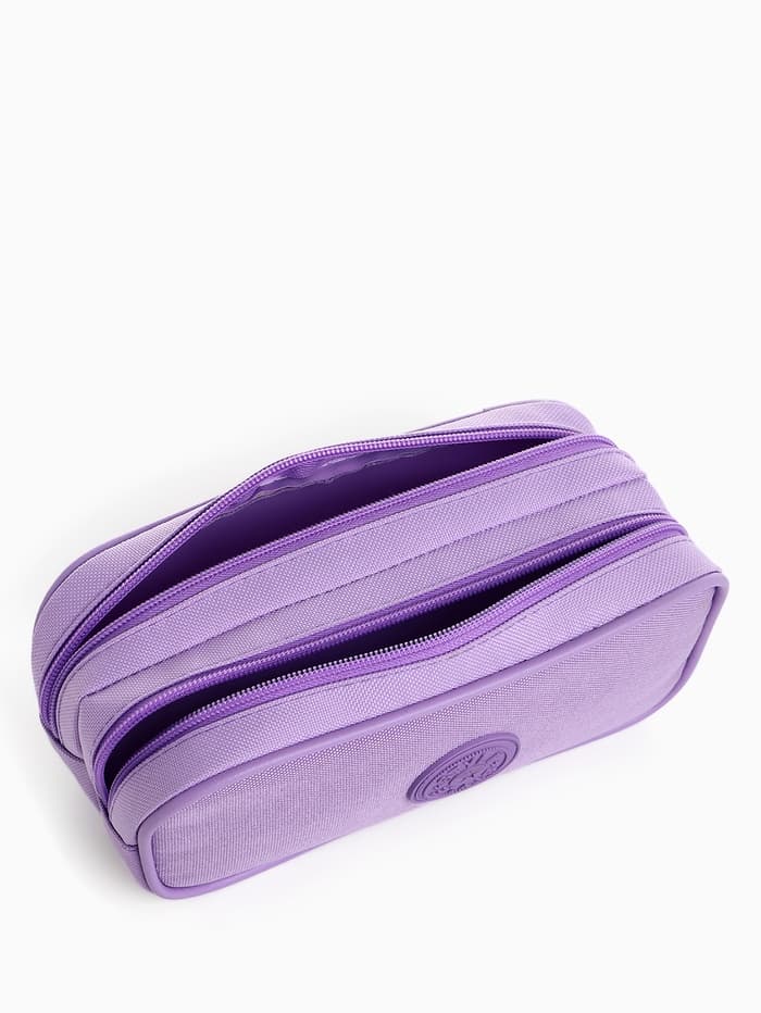 Косметичка - пенал на молнии с 2 отделами, сиреневая